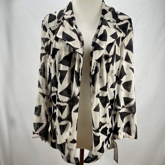 NWT The Queen Silk Blend Jacket Sz XL Lightweight Mixed Design New W/ Tags Plus - Picture 2 of 12